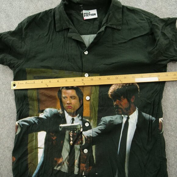 Pulp Fiction Ripple Junction Shirt Mens Small Black Graphic Print Button Up - Picture 10 of 15